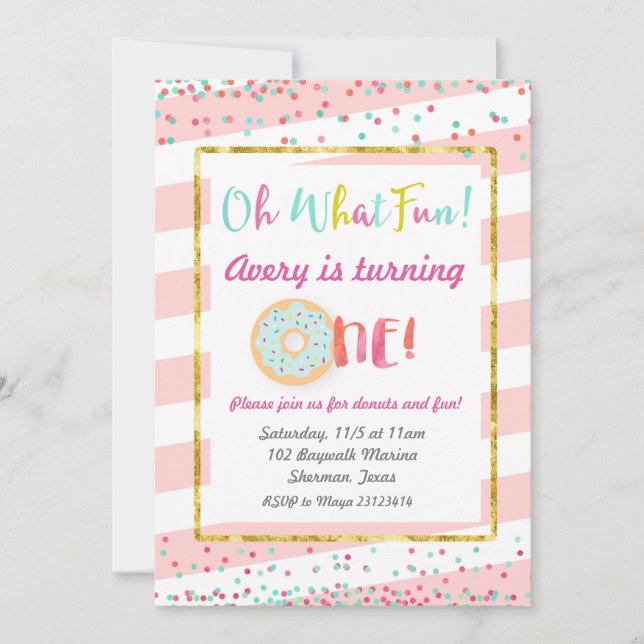 Oh Quel Amusement Invitation Anniversaire (Devant)