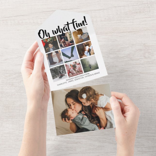 Oh Quel Noël Amusant Personnalisé Tout En Un Carte (Déchirure)