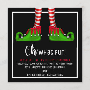 Oh, quelle invitation amusante à la fête de Noël