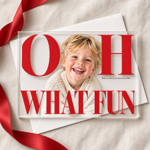 Oh Quelle Joie Invitation de Noël en Acrylique Pho