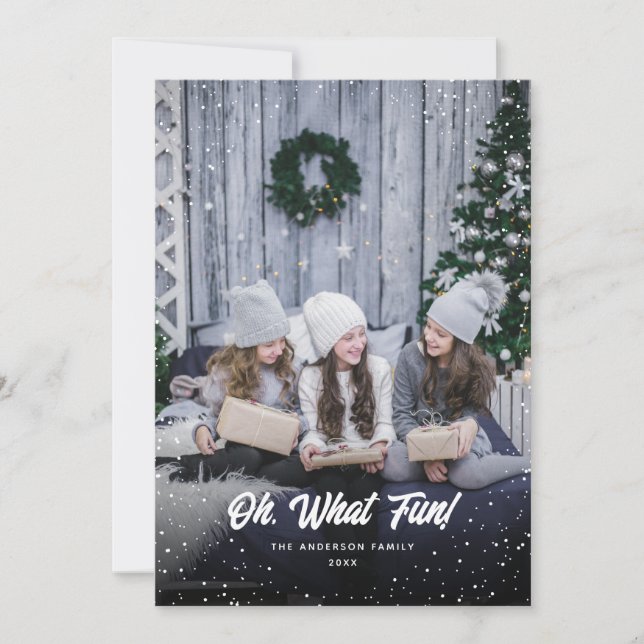 Oh, quelle photo amusante carte de Noël (Devant)