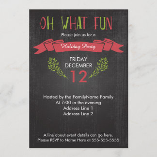 Oh quelles invitations de fête de vacances
