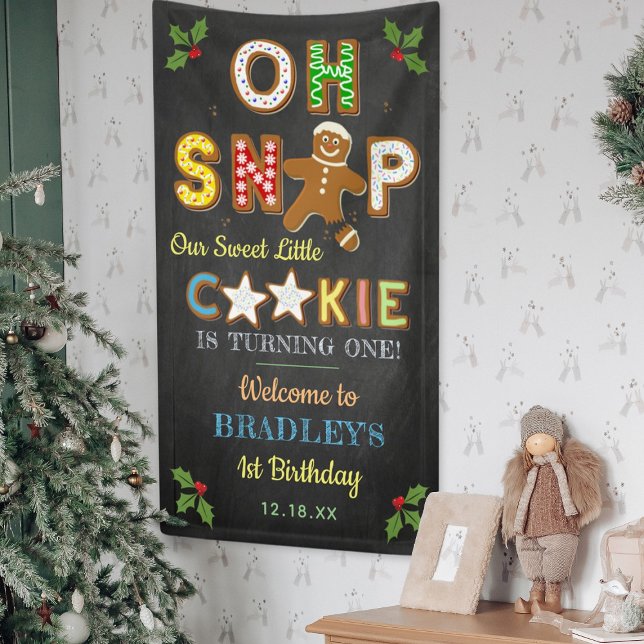 Oh Snap ! Bannière d'anniversaire au biscuit de pa (Créateur téléchargé)