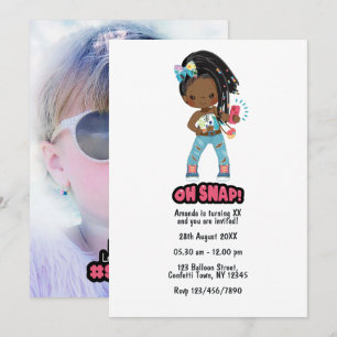 Oh Snap ! Carte photo pour l'anniversaire des enfa