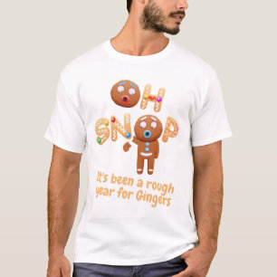 Oh Snap Funny Gingerbread Man T-shirt de Noël