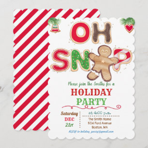 Oh Snap Gingerbread Homme Fête Invitation