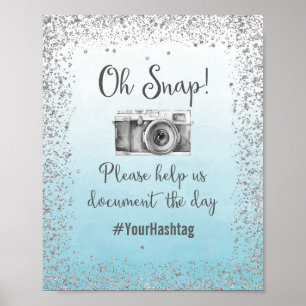 Oh Snap Hashtag Mariage Poster Imprimer