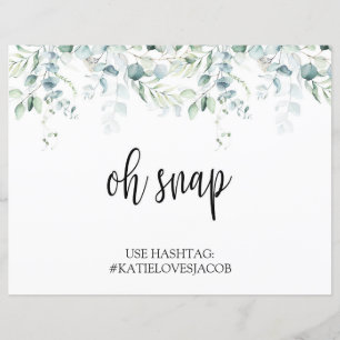 Oh Snap Instagram # Sign - Mariage Eucalyptus