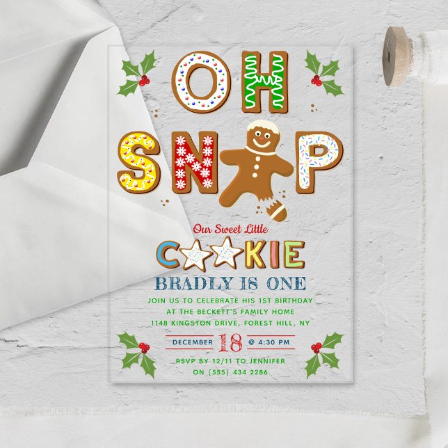 Oh Snap ! Invitation Anniversaire Gâteau au Gingem (Créateur téléchargé)