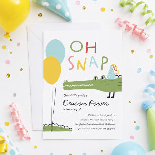 Oh Snap Invitation Crocodile