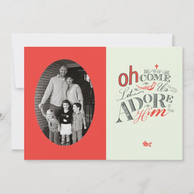 Oh venez adorons-Lei Carte de vacances (Devant)