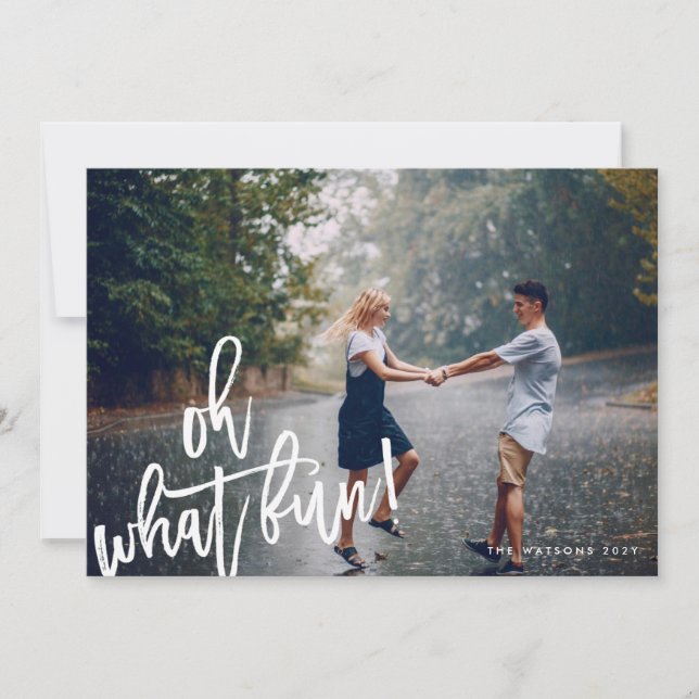 Oh What Fun Christmas Holiday Carte photo (Devant)