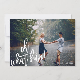 Oh What Fun Christmas Holiday Carte photo