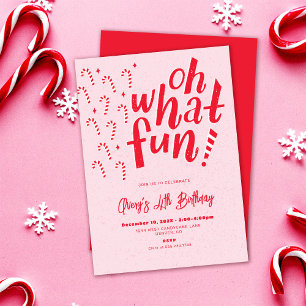 Oh What Fun Christmas Holiday Invitation anniversa