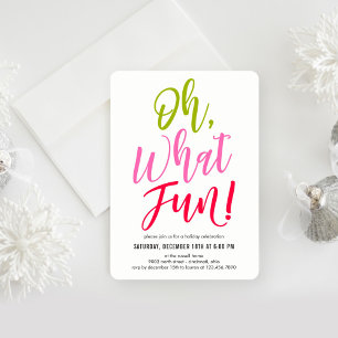 Oh What Fun EDITABLE COLOR Party Invitation