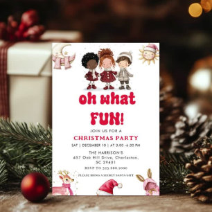 Oh What Fun, Genre Christma Fête Invitation
