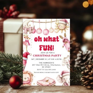 Oh What Fun, Genre Christma Fête Invitation