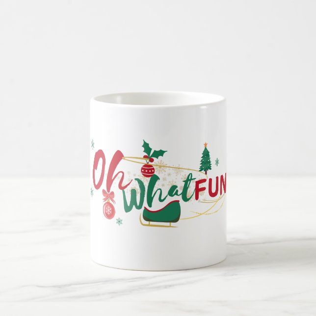 Oh What Fun - Mug de vacances gaie (Centre)