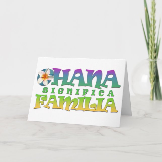 Ohana signia familia - Toute occasion Carte blanch (Devant)