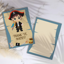 Ohé! Carte d'anniversaire de pirate pour garçon