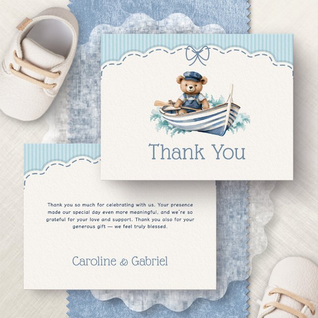 Ohé C'est un Ours Garçon Baby Shower Merci (Créateur téléchargé)