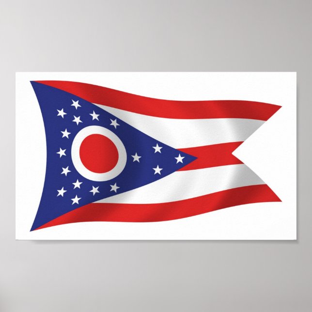 Ohio Flag Poster Print (Devant)