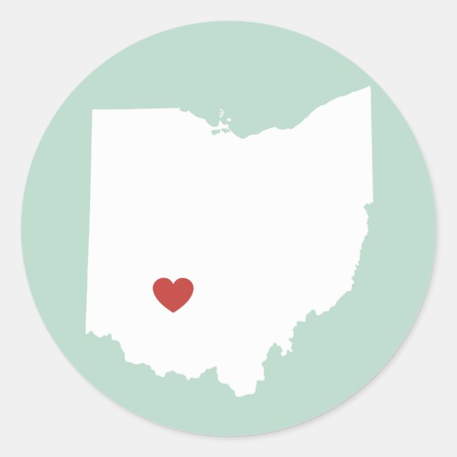 Ohio Love - Autocollant personnalisable (Devant)