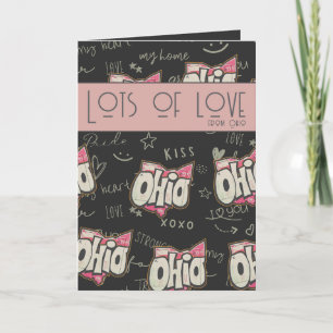 Ohio State of Buckeyes love pride Carte pliée