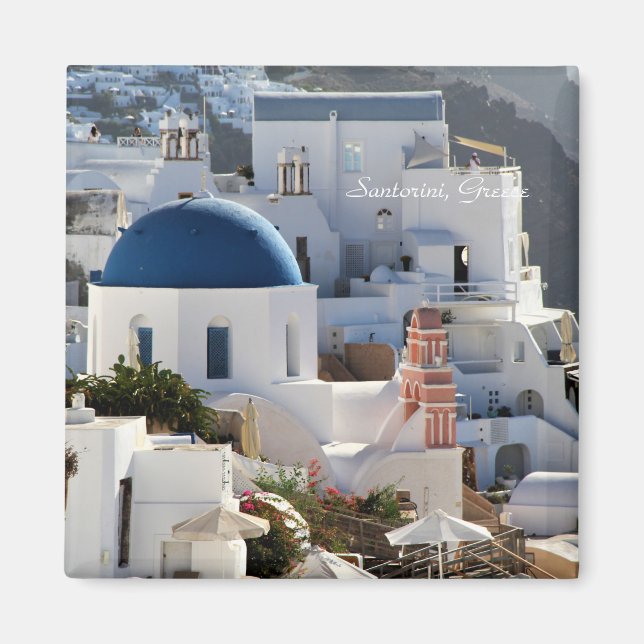 Oia, Santorin Grèce, photographie, aimant (Devant)