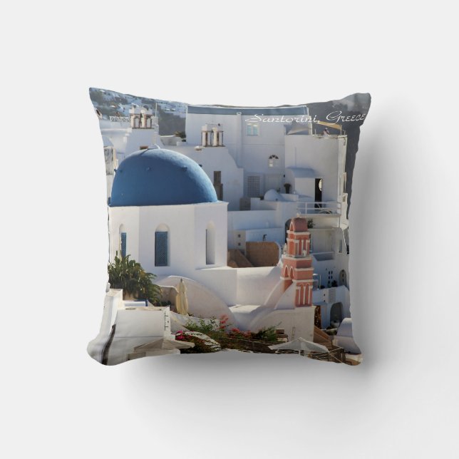 Oia, Santorin Grèce, Photographie, Oreiller (Recto)