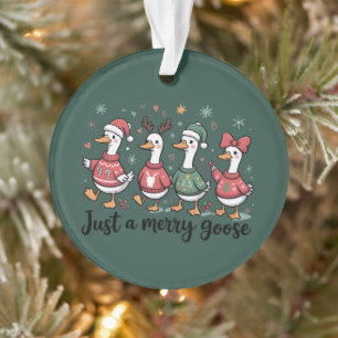 Oie de Noël Drôle Juste une oie joyeuse Xmas