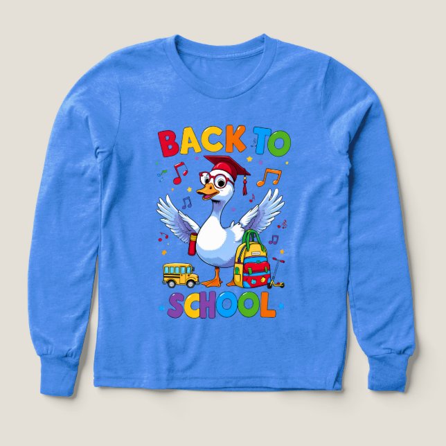 Oie de rentrée scolaire – Conception de T-shirt co (Motif recto)