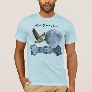 Oie du Canada, lune et T-shirt drôle de montagnes