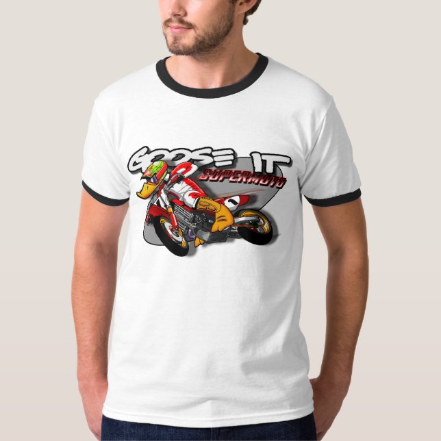 Oie il T-shirt de sonnerie de SUPERMOTO (Devant)