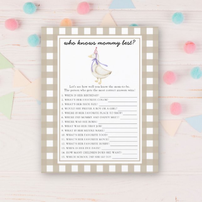 Oie mignonne - Qui connaît maman mieux (Créateur téléchargé)