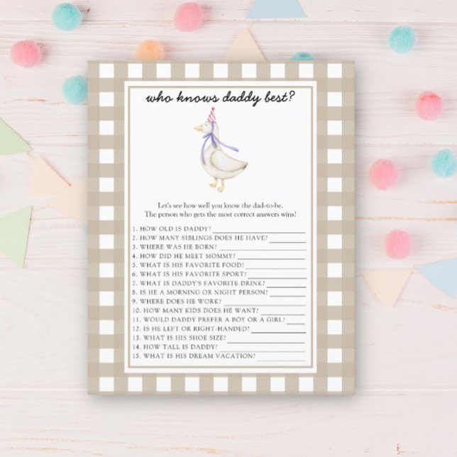 Oie mignonne - Qui connaît papa meilleur jeu (Créateur téléchargé)