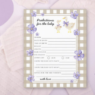 Oie - prédictions et conseils pour bébé