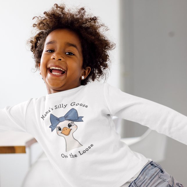 Oie sotte avec poil Bow Girl Manches longues (Créateur téléchargé)