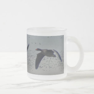 Oie volante Mug de verre dépoli