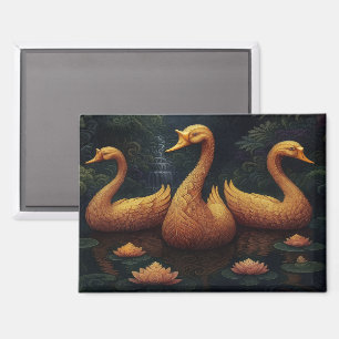 Oies dorées Magnet
