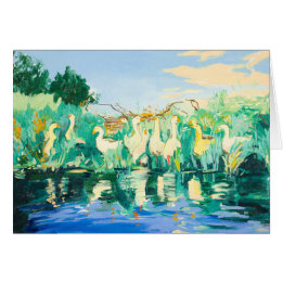 Oies et canards par la rivière personnalisable