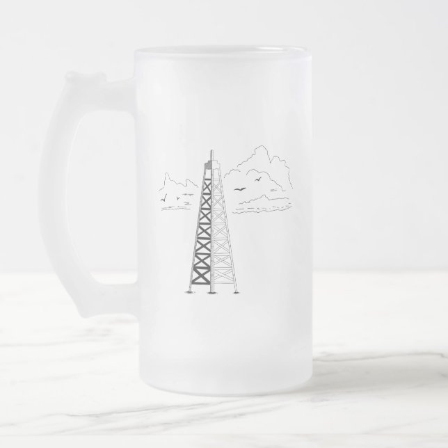 Oil Rig Frosted Mug (Gauche)
