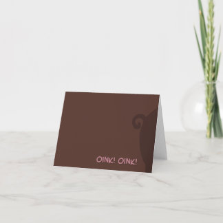 Oink! Oink! Carte de vœux
