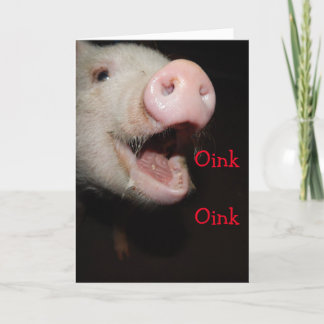 Oink signifie que je t'aime, Pig carte de fête des