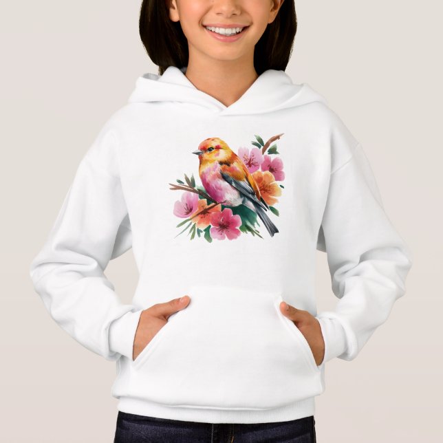 Oiseau à Fleur Rose (Devant)