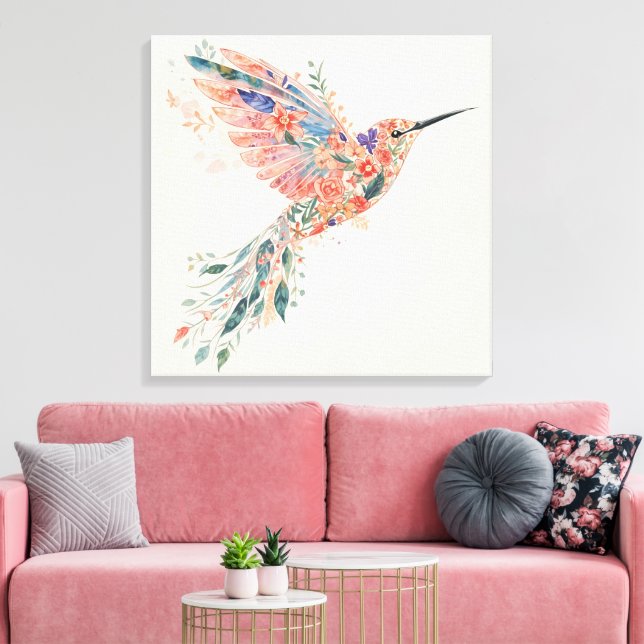 Oiseau à l'esprit libre – Art mural bohème à l'aqu (Insitu(Salon))