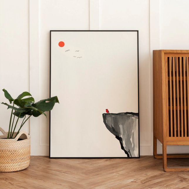 Oiseau au lever du soleil - Zen Minimal - Poster d (Créateur téléchargé)