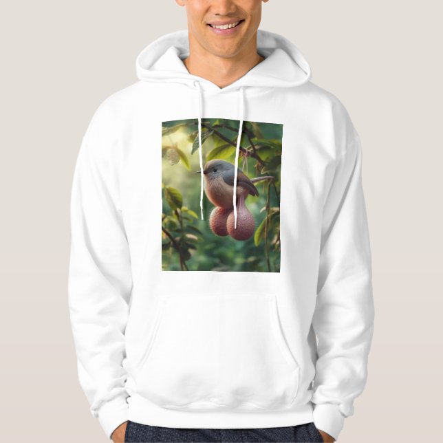 Oiseau avec boules Sweat - shirt à capuche (Devant)