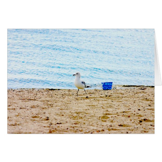 Oiseau avec seau de sable (Devant horizontal)