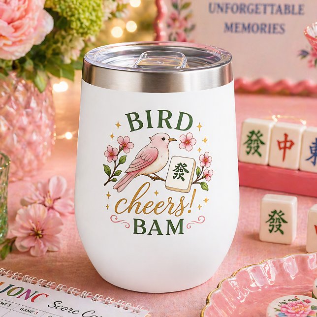 Oiseau Bam Mahjong Floral Élégant (Créateur téléchargé)